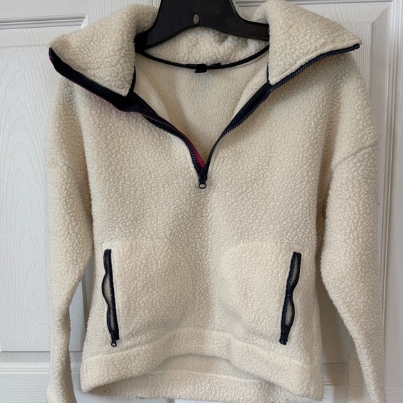 J. Crew Cream Sherpa with Black Accents size XXS - Picture 3 of 10